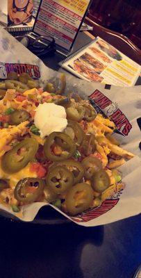 Funky fries are bomb.com! Make sure to get extra cheddar cheese and jalapiños!