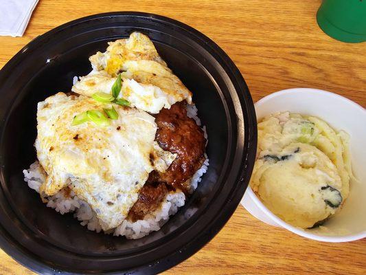 Bento Wednesday: loco moco, potato salad