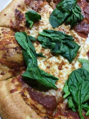 Pizza is great! But THIS IS NOT A SPINACH PIZZA.