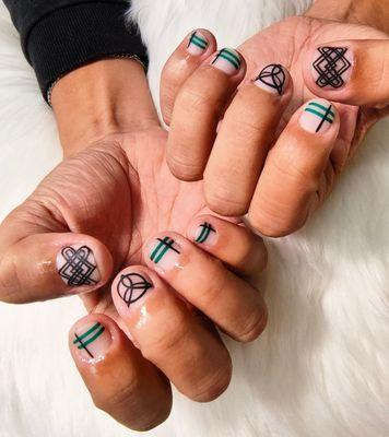 Gel manicure nails art