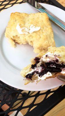 Biscuit with butter & grape jam