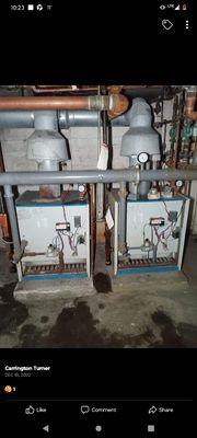 Two gas boilers