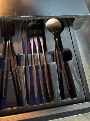 Flatware drawer above your lap