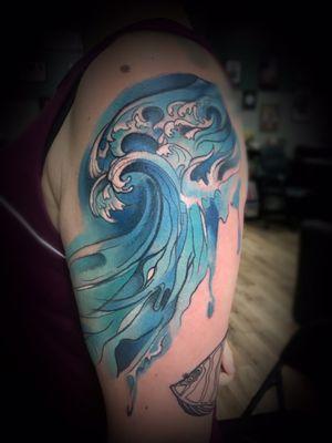 Watercolor wave by Eddy!