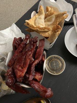 Boneless spareribs & crab Rangoon