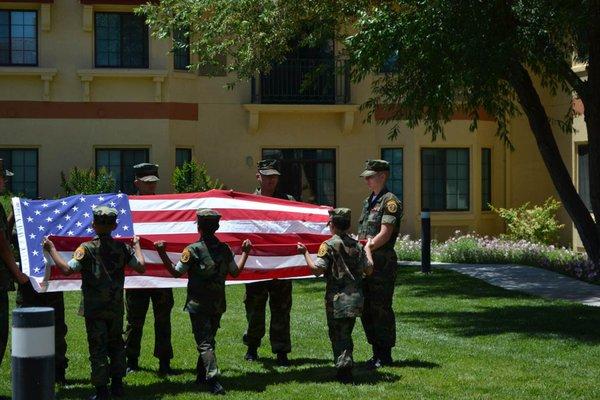 Community Service: Flag Folding Ceremony