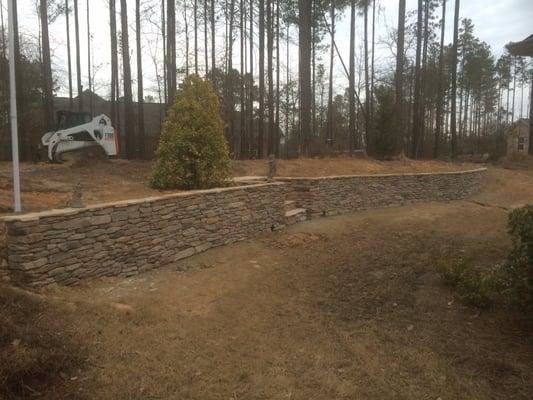 Stone retaining walls