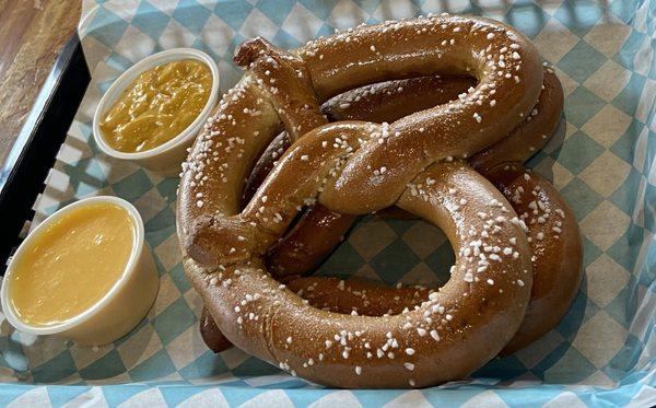 Grilled pretzels.