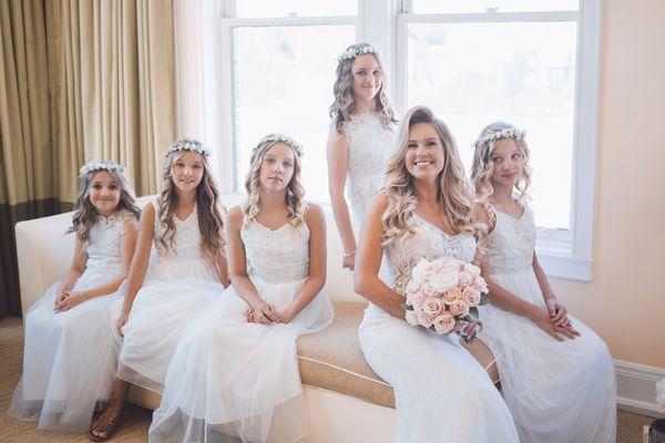 Bride & Girls, Portland area wedding photography.