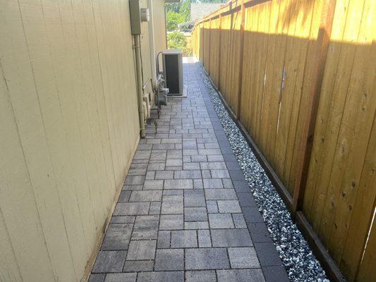 Permeable paver walkway