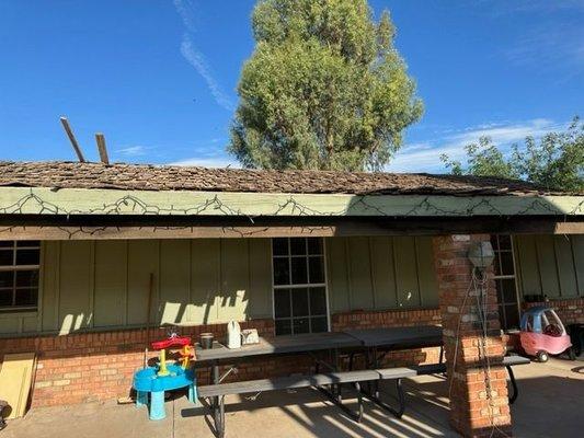 Shake Tear off and came back with new Shingle roof system. We did a back yard barn on this project at the same time. The Roof Medics, LLC