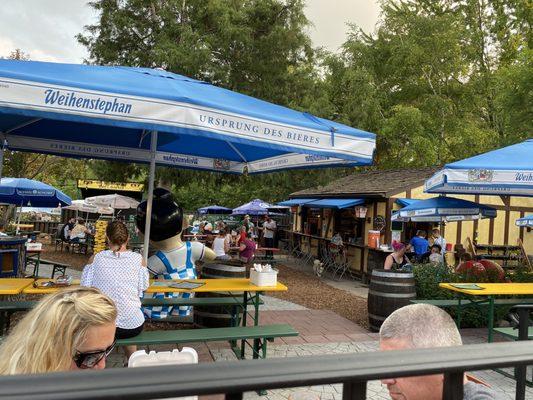 Outdoor beer garden