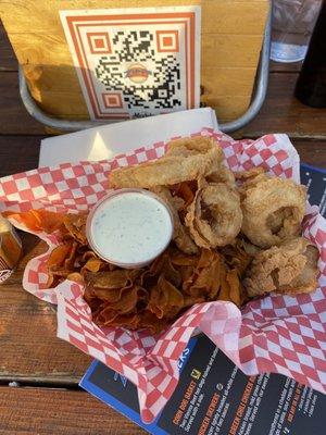 Sweet Potato Chips & Onion Rings