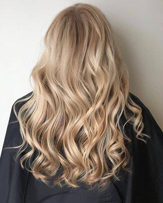 PURE Gold  Hair by Lindseyat Fusion Salon Spa Pensacola Beach, the premier Aveda Salon Spa in the upper Gulf Coast.