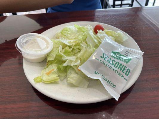 Side salad for my wife's Reuben Sandwich.