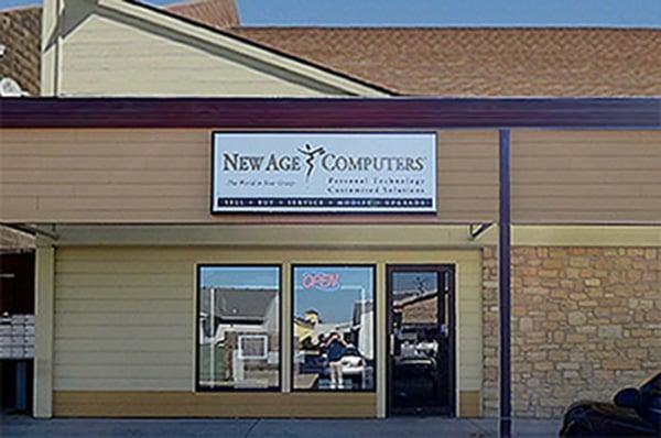 Storefront of New Age in northwest Muncie, just off of McGalliard.