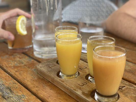 Mimosa flight.   Delicious.