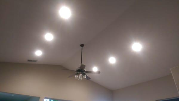 LED can light installation.