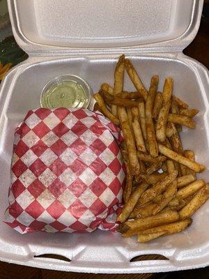 Chopped brisket burger plate...