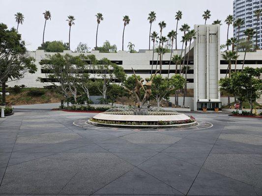 Roundabout, front of the hotel.