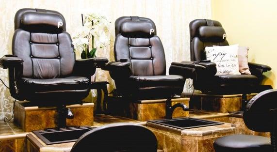 Relax in our luxurious pedicure area.