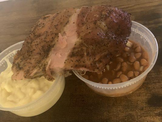 Some of the best ribs in town baked beans and some of the most AMAZING Macn'cheese you'll ever savor!