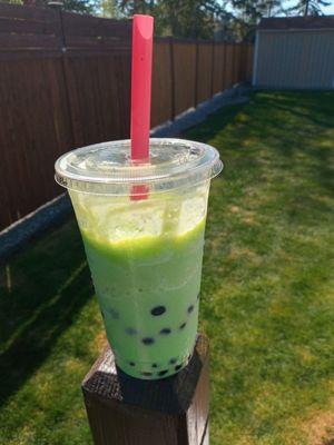 Honeydew bubble tea