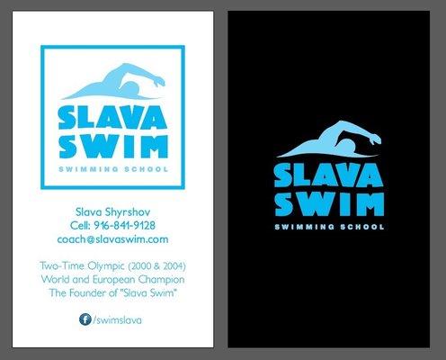 #slavaswim business card