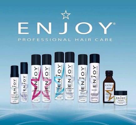 We offer Enjoy, Pureology, Moroccian Oil, as well as other amazing brands!