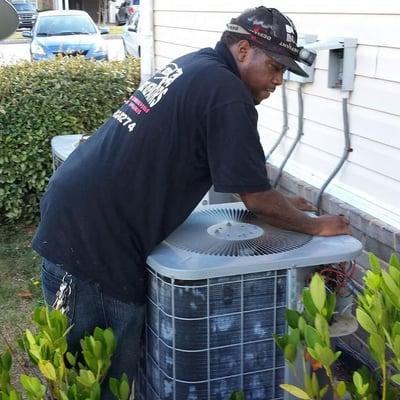 Marcus is about to install a new Heat Pump System for a customer in the city of Douglasville.