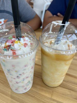 Fruity Pebbles & caramel shake