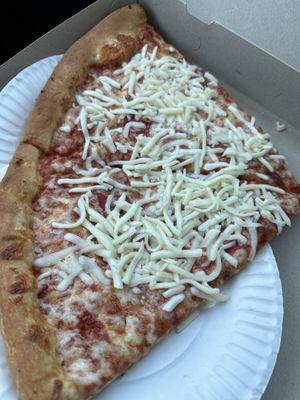 Cold cheese pizza