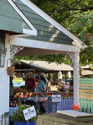 people shopping at the market