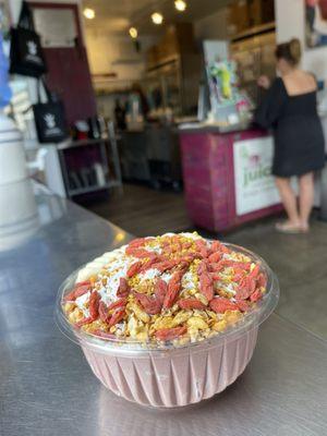 The açaí bowls are amazing- this is the Bee's Knees bowl.