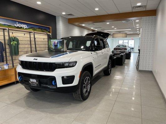 Vehicles on display in the dealership