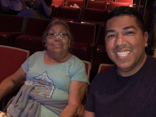 Me and my mom out to see a fun show!!