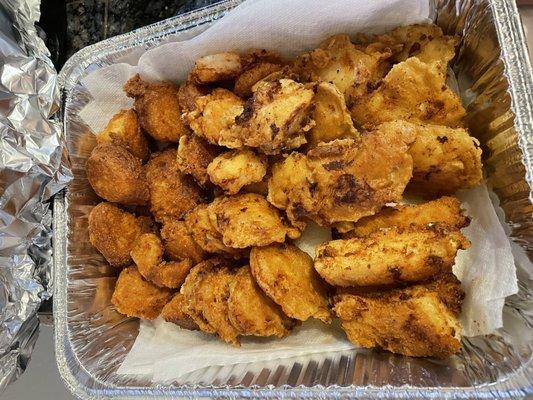 Fried grouper and hush puppies