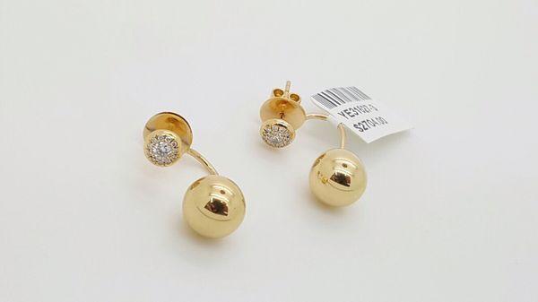 18K YELLOW GOLD DIAMOND EARRINGS! Limited Time Only Sale Price: $599.00