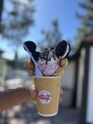 Oreo bubble waffle