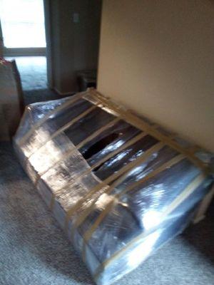 Finished padding and wrapping couch ...and is ready for transport