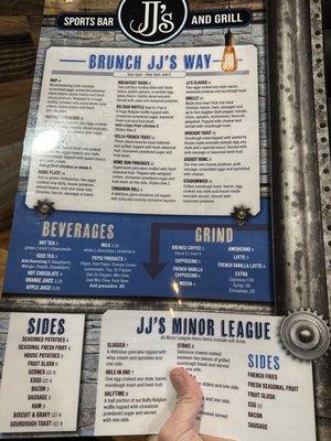 Brunch and Kids Menu