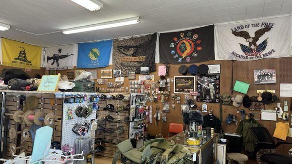 Right side of store. Patches and ribbons and stuff.