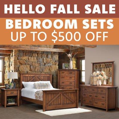 Hello Fall Sale bedroom furniture.