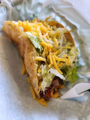 Shredded beef taco