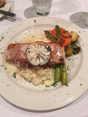 Parmesan crusted salmon with risotto cooked to perfection by Robert and fabulous service by Fig!