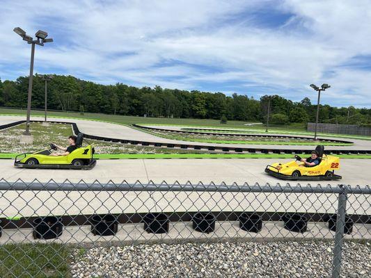 Go-carts and track.