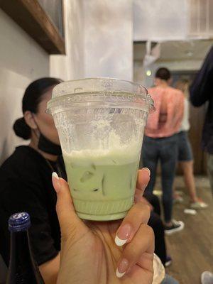 Iced matcha latte - very yummy