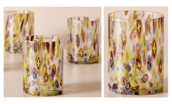 Handblown glass tumblers