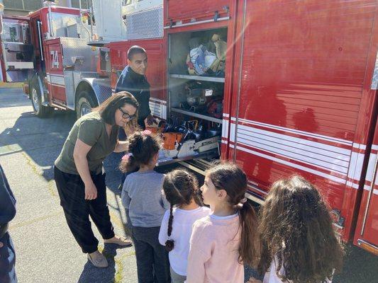 Fire truck demonstration