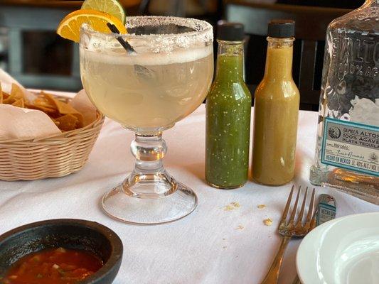 Margarita and sauce ... yum